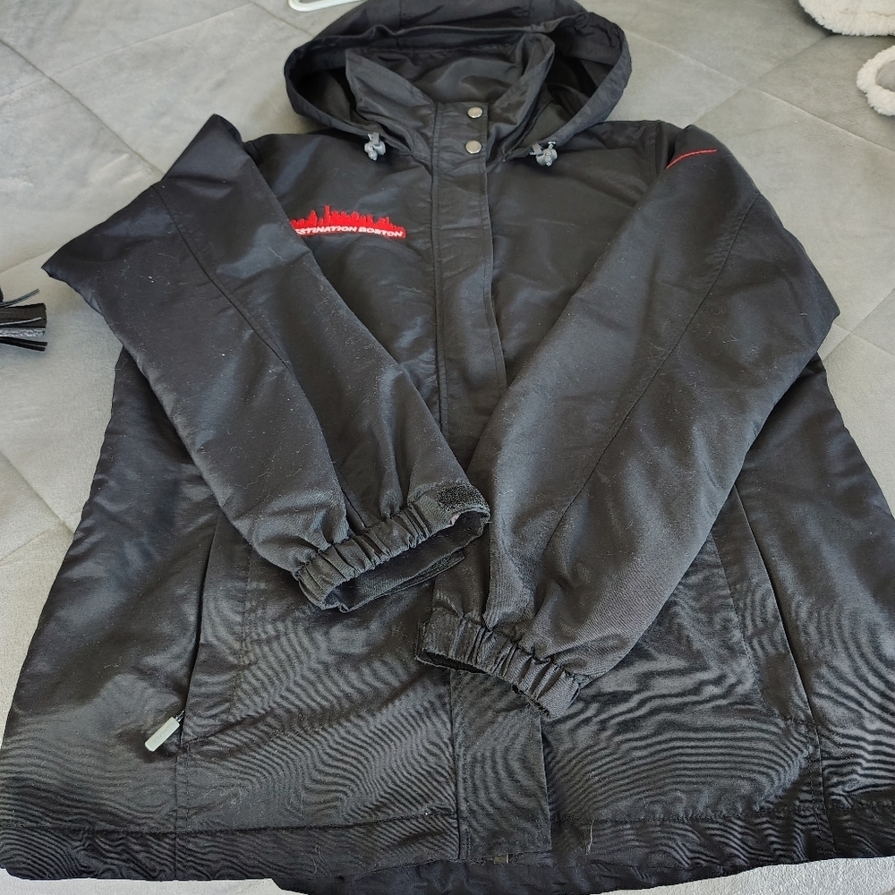 Land's End Colab With Destination Boston Black Wind And Rain Jacket M - Picture 11 of 13